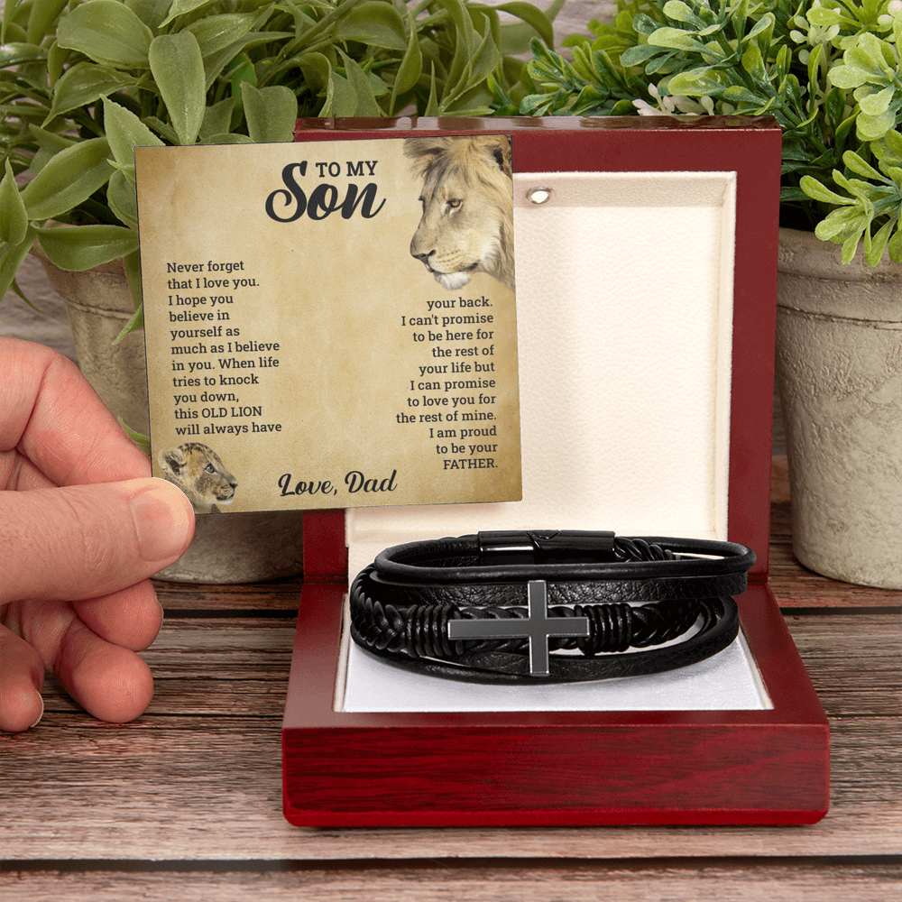 To My Son - Cross Bracelet