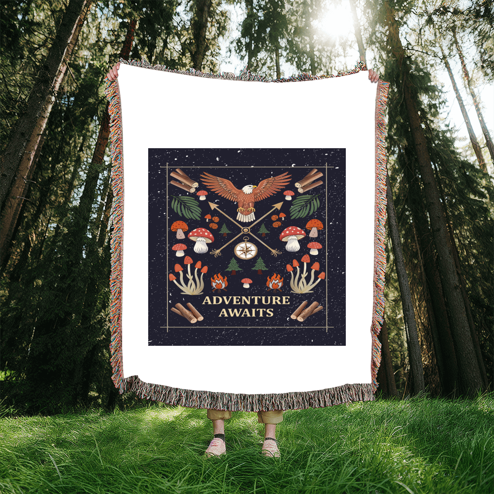 Adventure Awaits - Woven Blanket